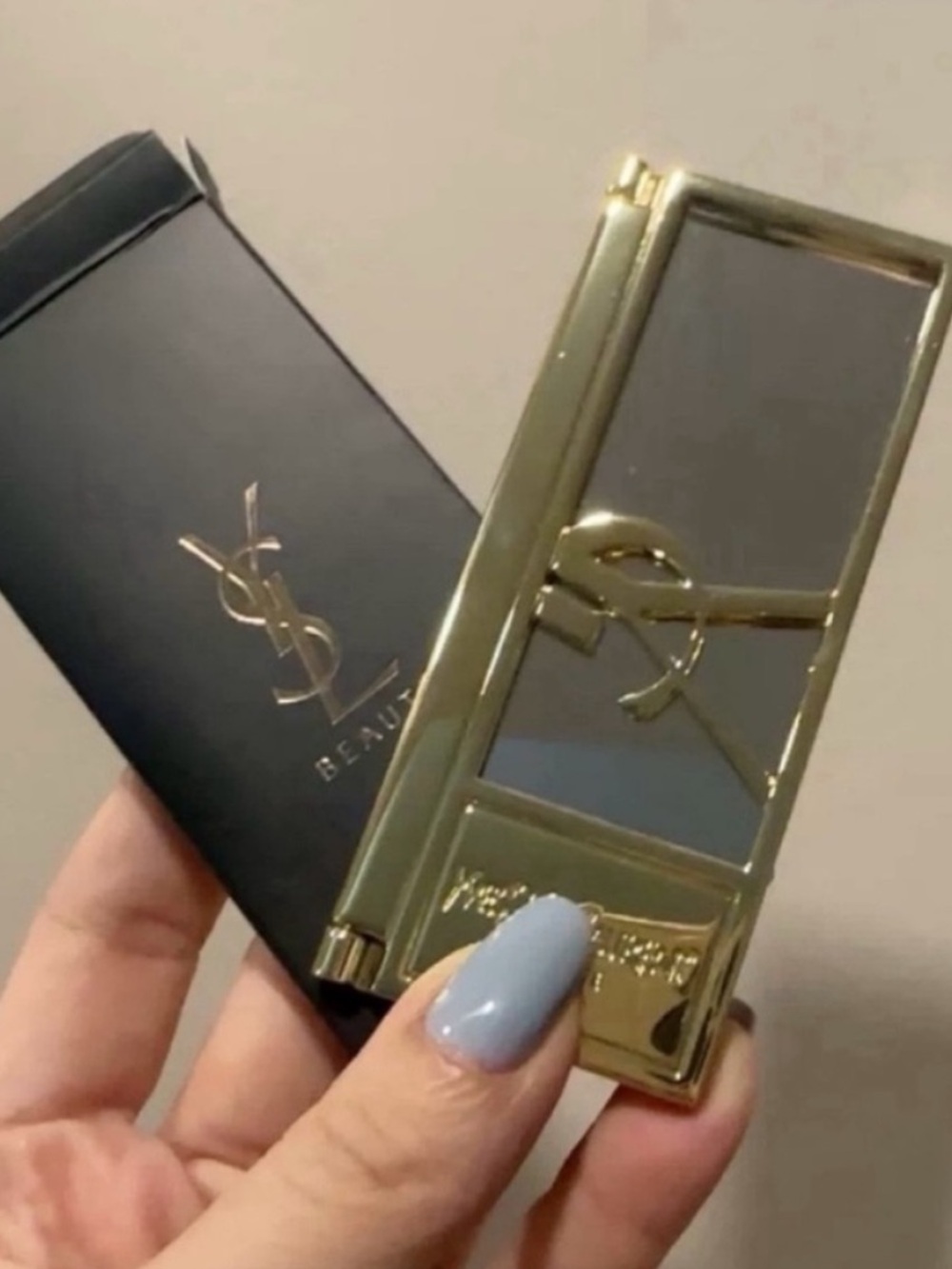 Yves Saint Laurent Gold Compact Mirror